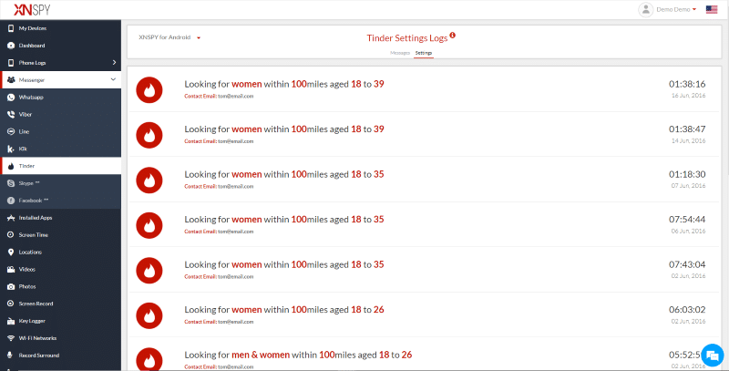 xnspy tinder monitor