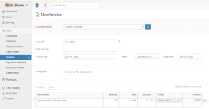 Zoho Books invoice